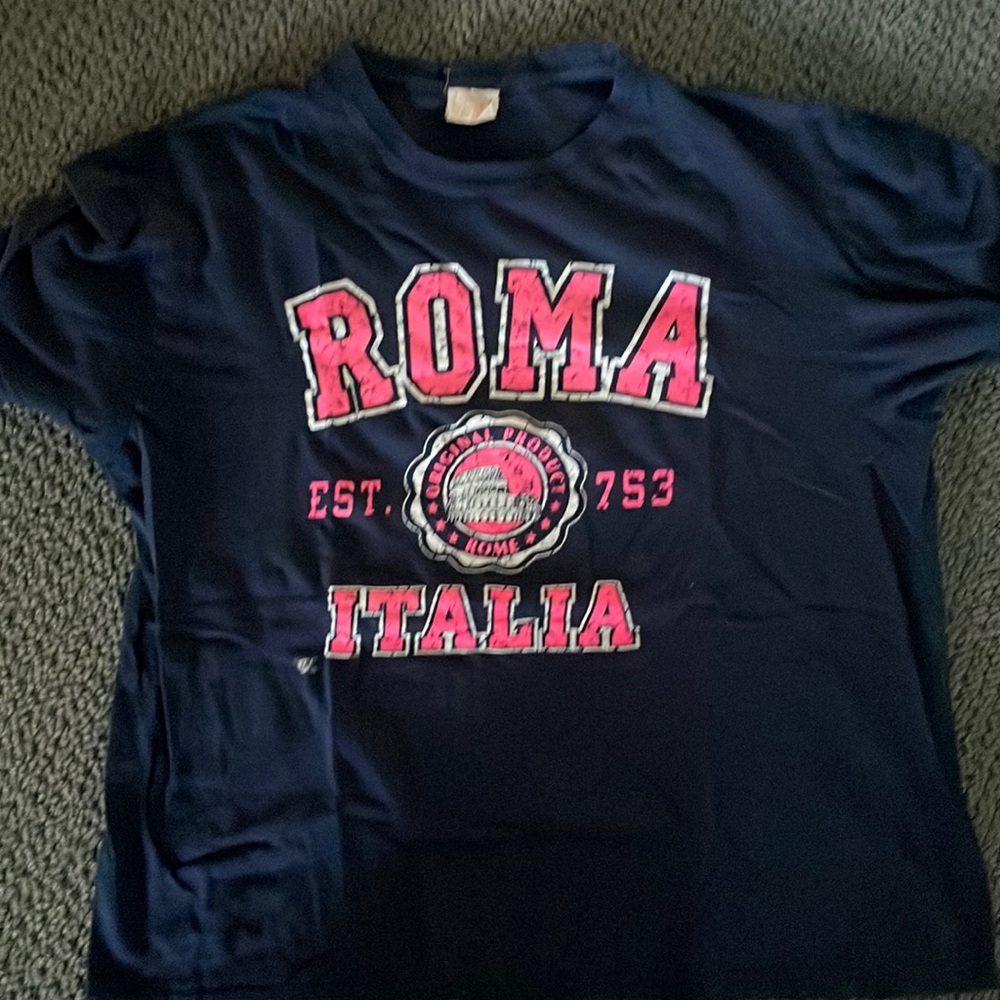 Women’s T-Shirt, Navy and pink